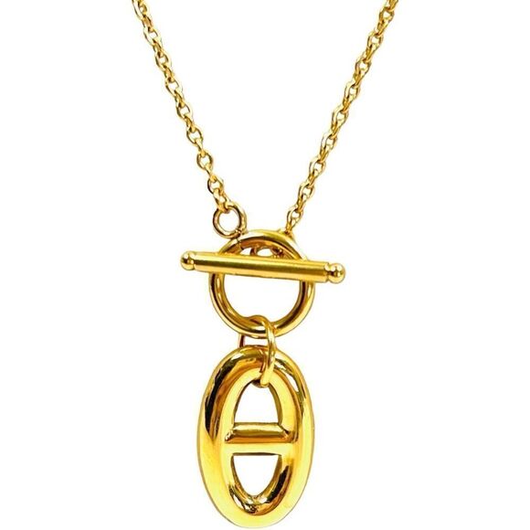 Designer 18K Gold Plated Coffee Bean Necklace - Picture 9 of 15